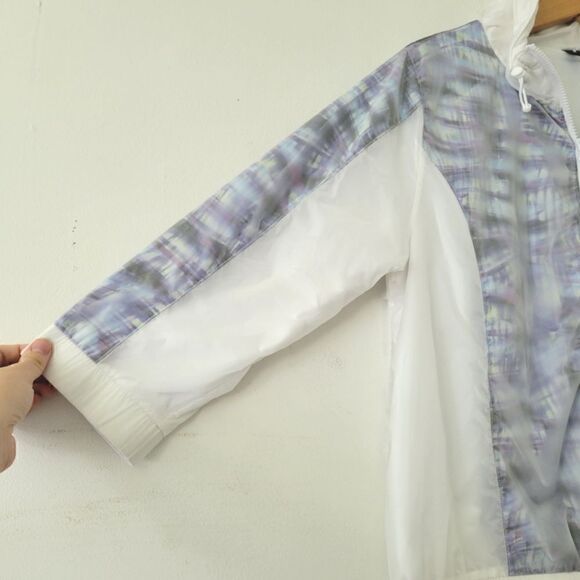 Cynthia Rowley Activewear Multi-Color 3/4 Sleeve Windbreaker Jacket L - Picture 2 of 10